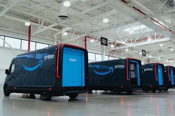 Amazon Rivian R1T delivery van