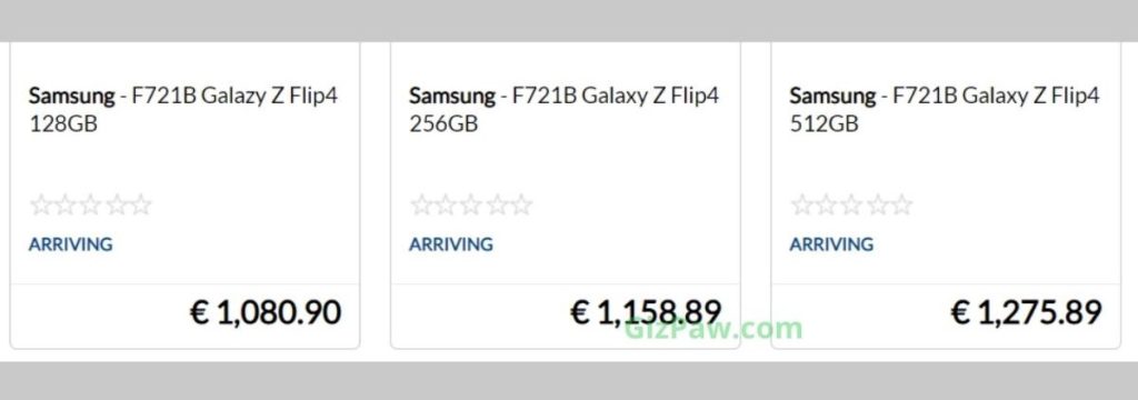 Precio del Samsung Galaxy flip 4