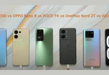 Redmi K50i battery drain comparison with POCO F4, iQOO Neo 6, OnePlus Nord 2T, OPPO Reno 8 Battery drain test