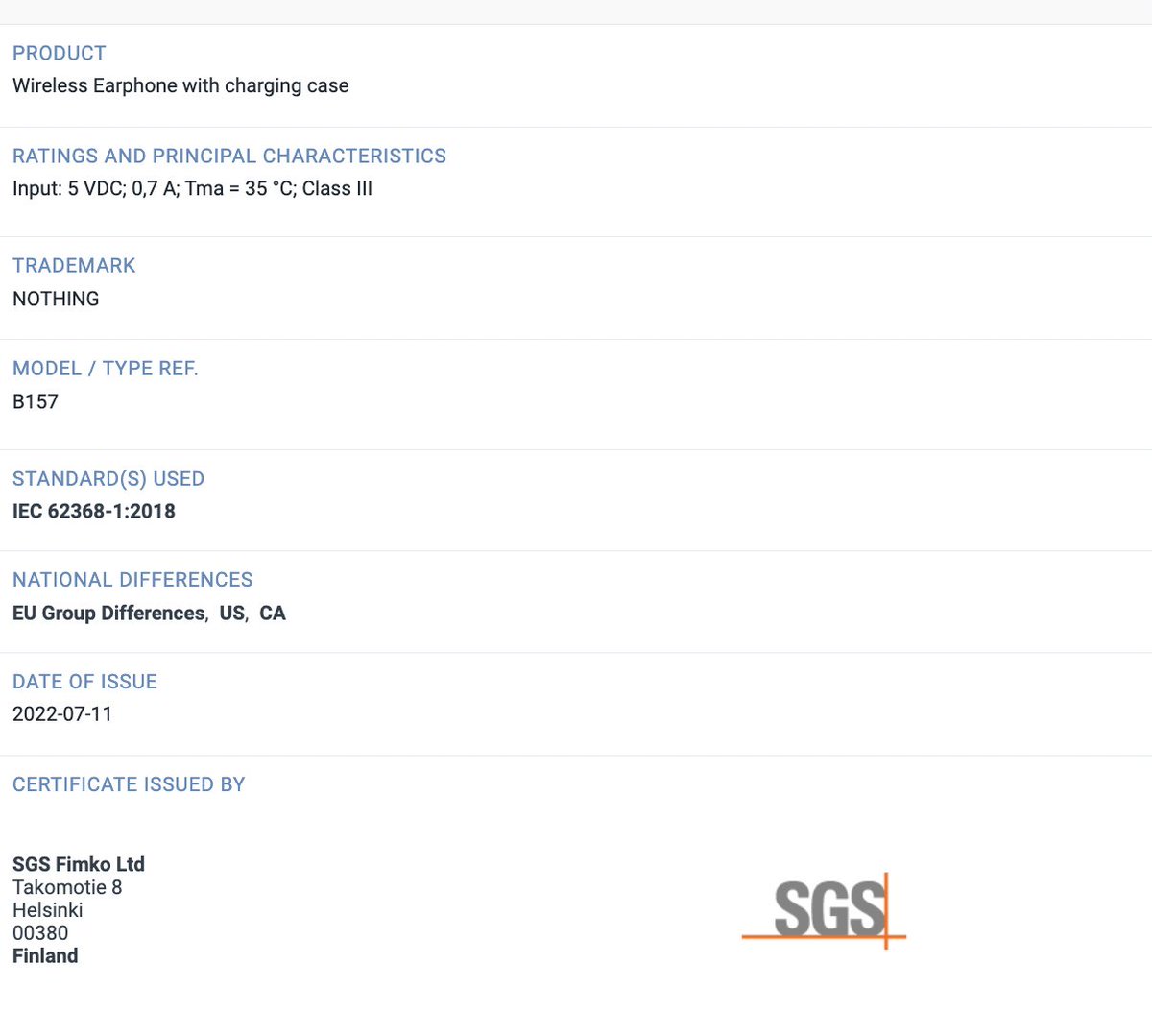 Nothing Ear (1) Stick