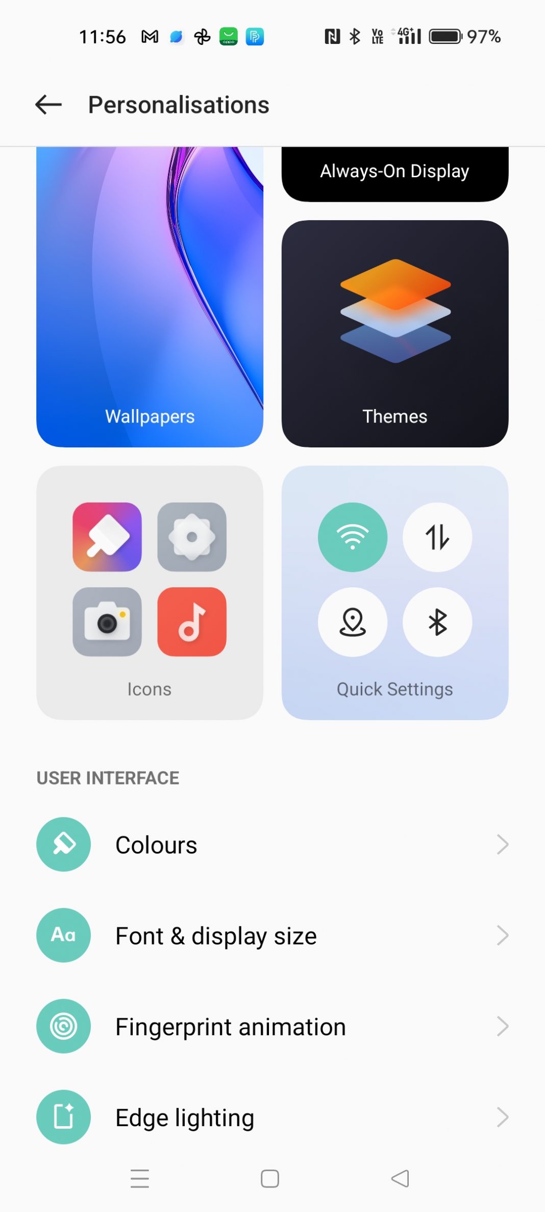 OPPO Reno 8 5G ColorOS Personalisations
