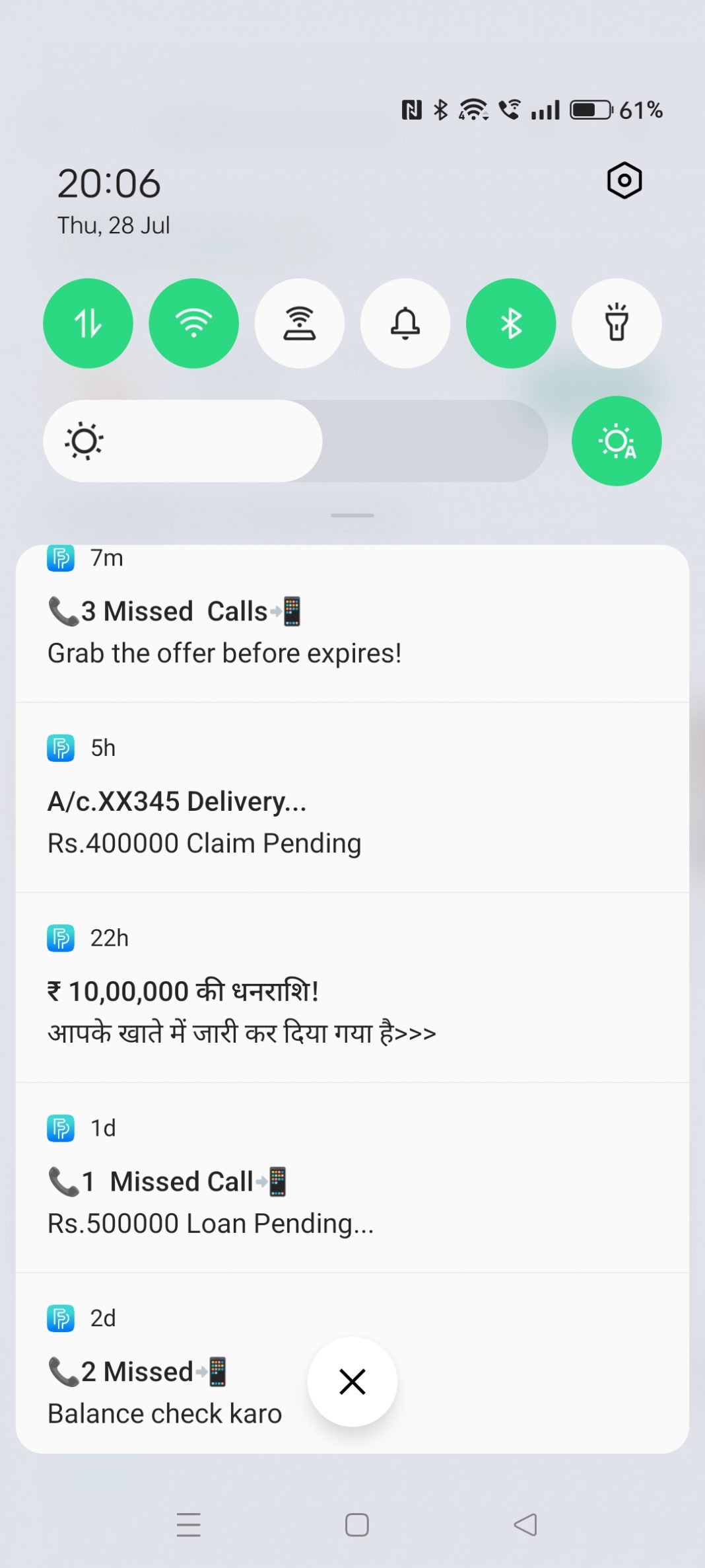 OPPO Reno 8 5G FinShell Pay notifications 1