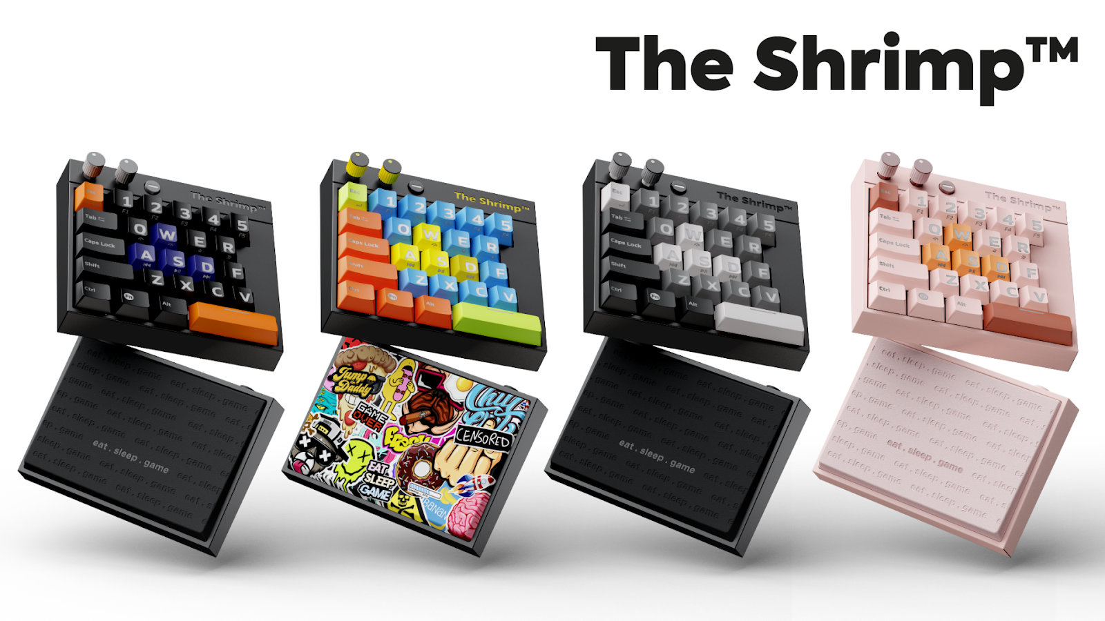 El teclado mecánico ultracompacto para juegos Shrimp