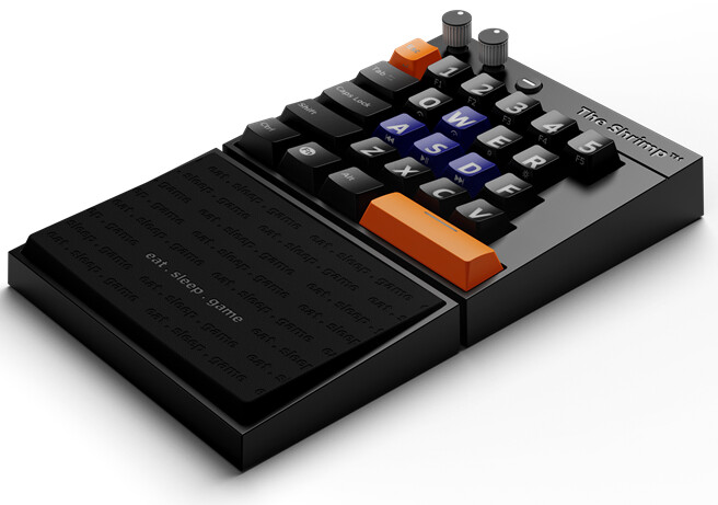 El teclado mecánico ultracompacto para juegos Shrimp