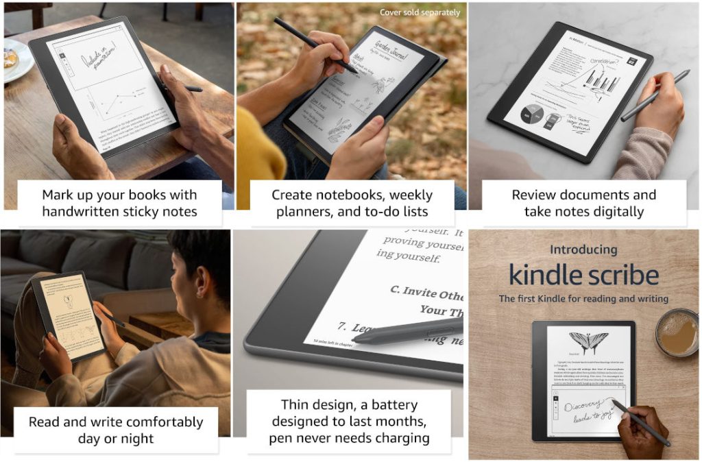 Kindle Scribe lets users hand-write notes onto digital documents