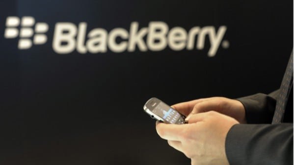 Logotipo de Blackberry borroso