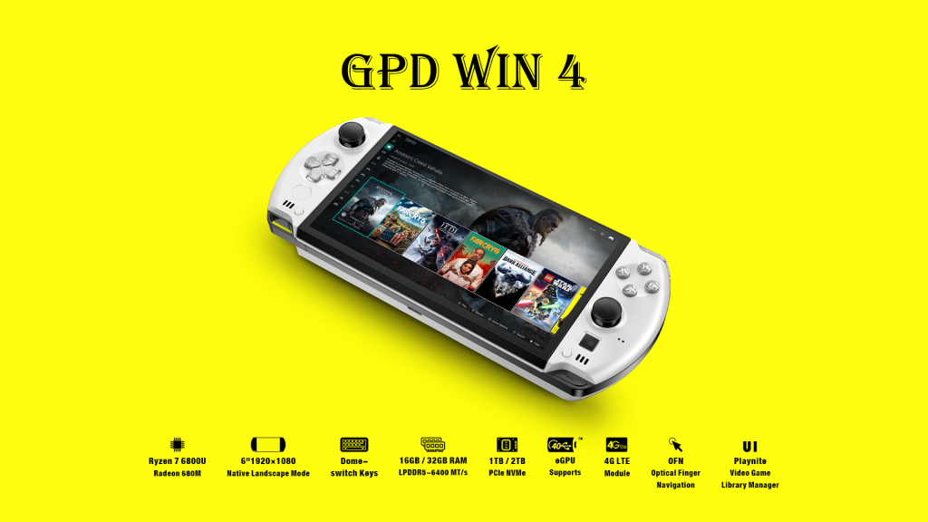 GPD Win 4 Windows Gaming Handheld Announced with Ryzen 7 6800U, 2 TB ...