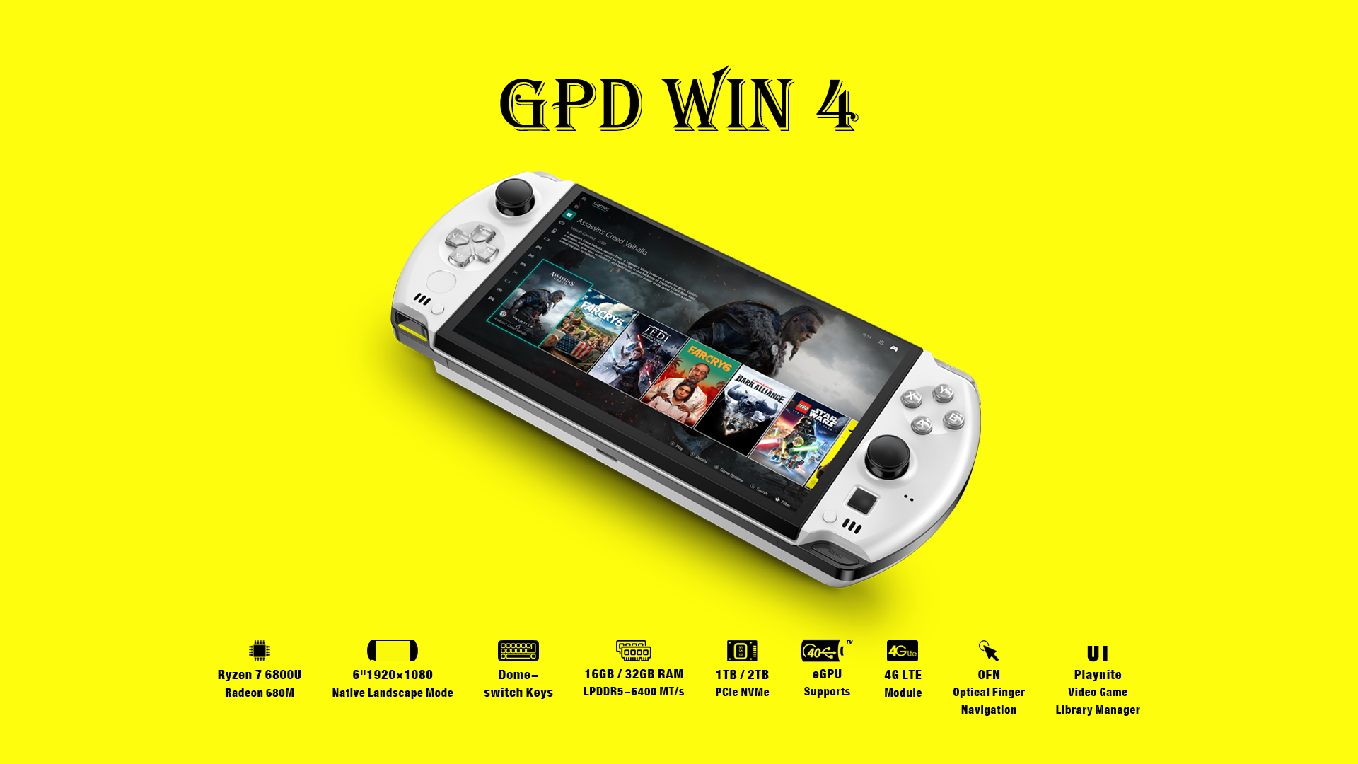 GPD Win 4 Windows Gaming Handheld Announced with Ryzen 7 6800U, 2 