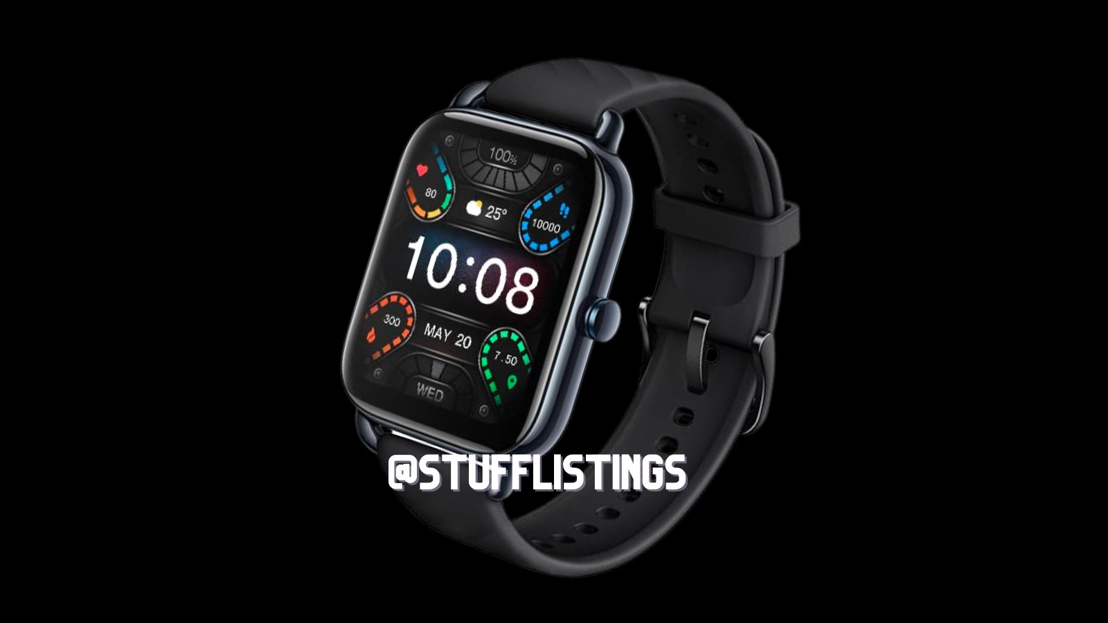 OnePlus Nord Watch Midnight Black leaked render by Mukul Sharma