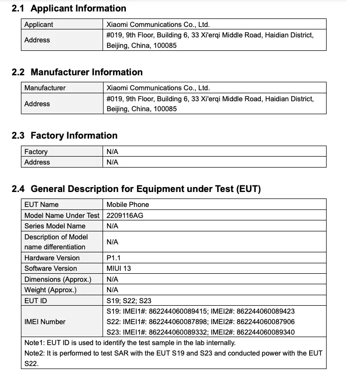 Redmi Note 11 Pro 2023 key specs revealed via multiple certifications -  Gizmochina