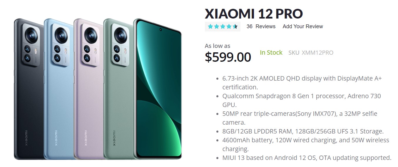 xiaomi 12 pro