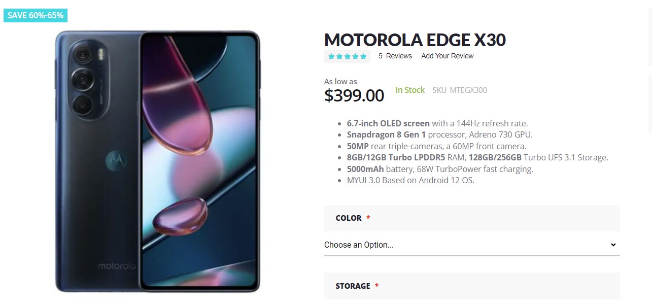 Super Deal Get Motorola Edge X30 for as low as 399 Gizmochina