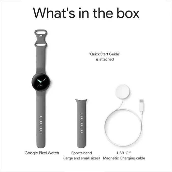 Contenido del paquete del Pixel Watch