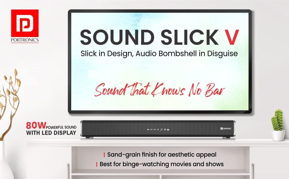 Barra de sonido Portronics Sound Slick V