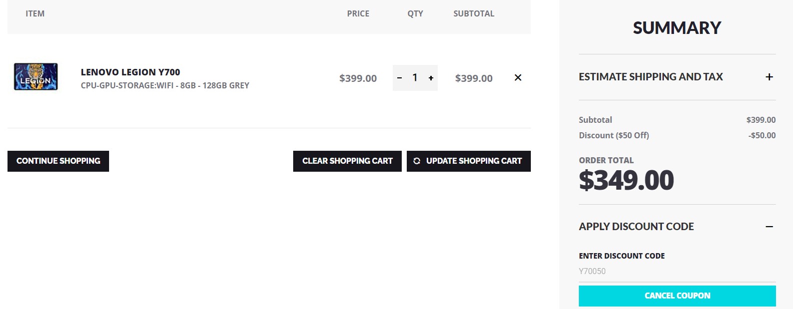 Legion Y700 gaming tablet 