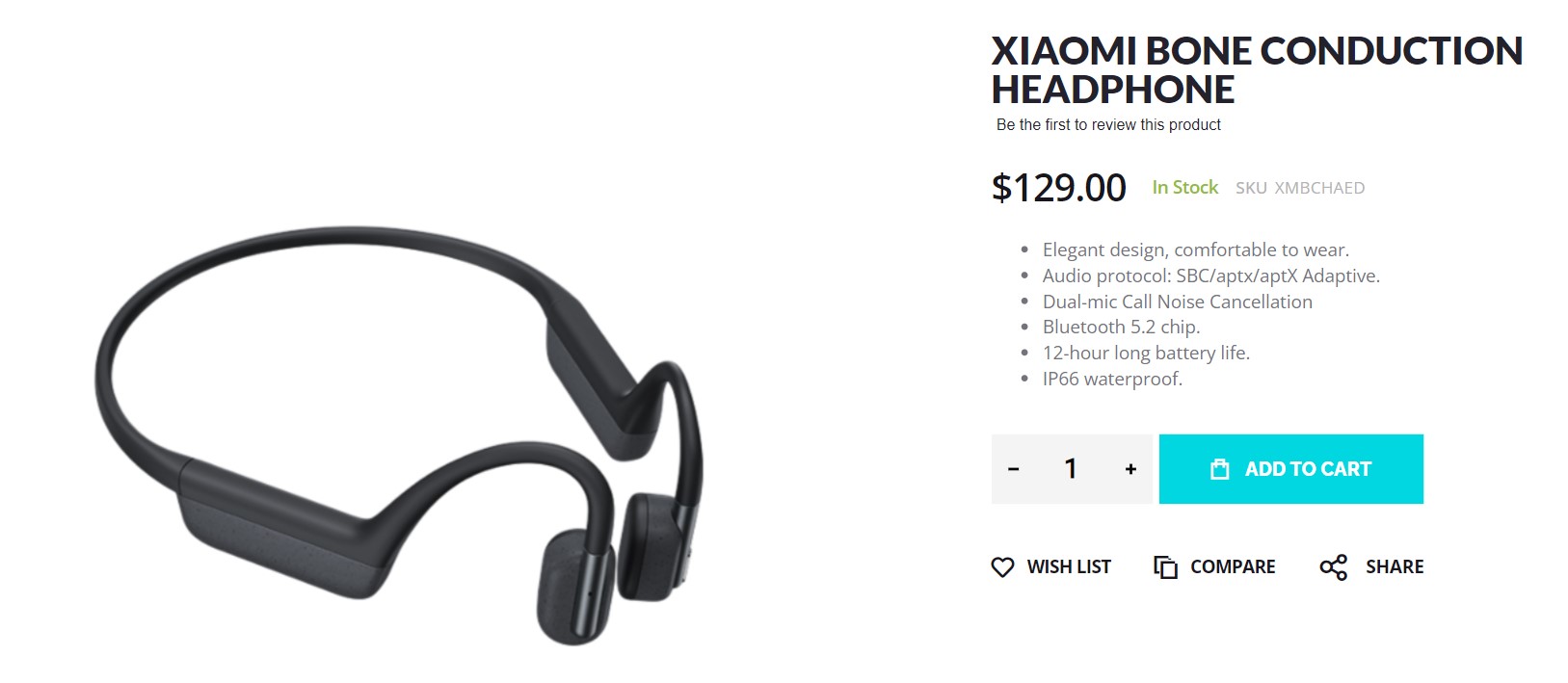 Get the latest Xiaomi Bone Conduction Headphone for 129 on Giztop