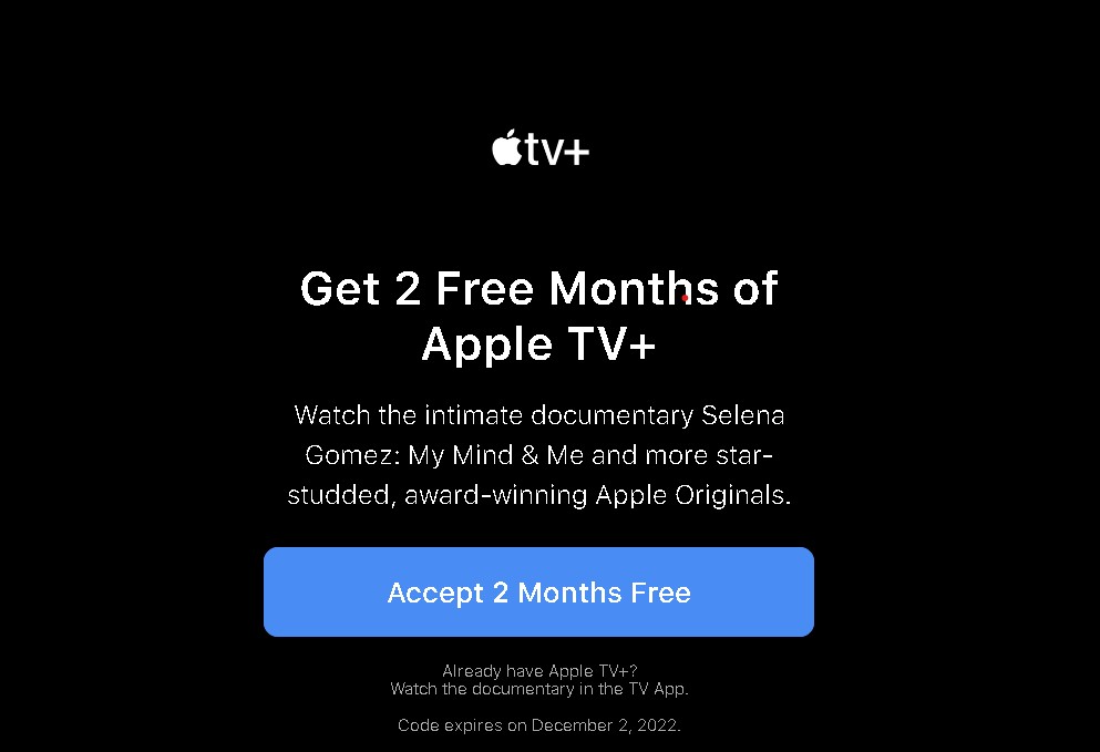 Apple offering two months free Apple TV+ subscription with Selena Gomez