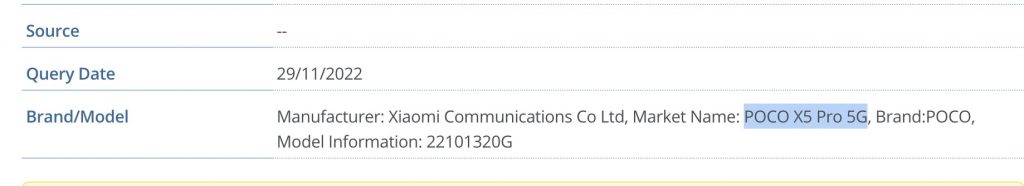 POCO X5 Pro IMEI Veritabanında Görüldü POCO X5 Pro IMEI Veritabanında Görüldü