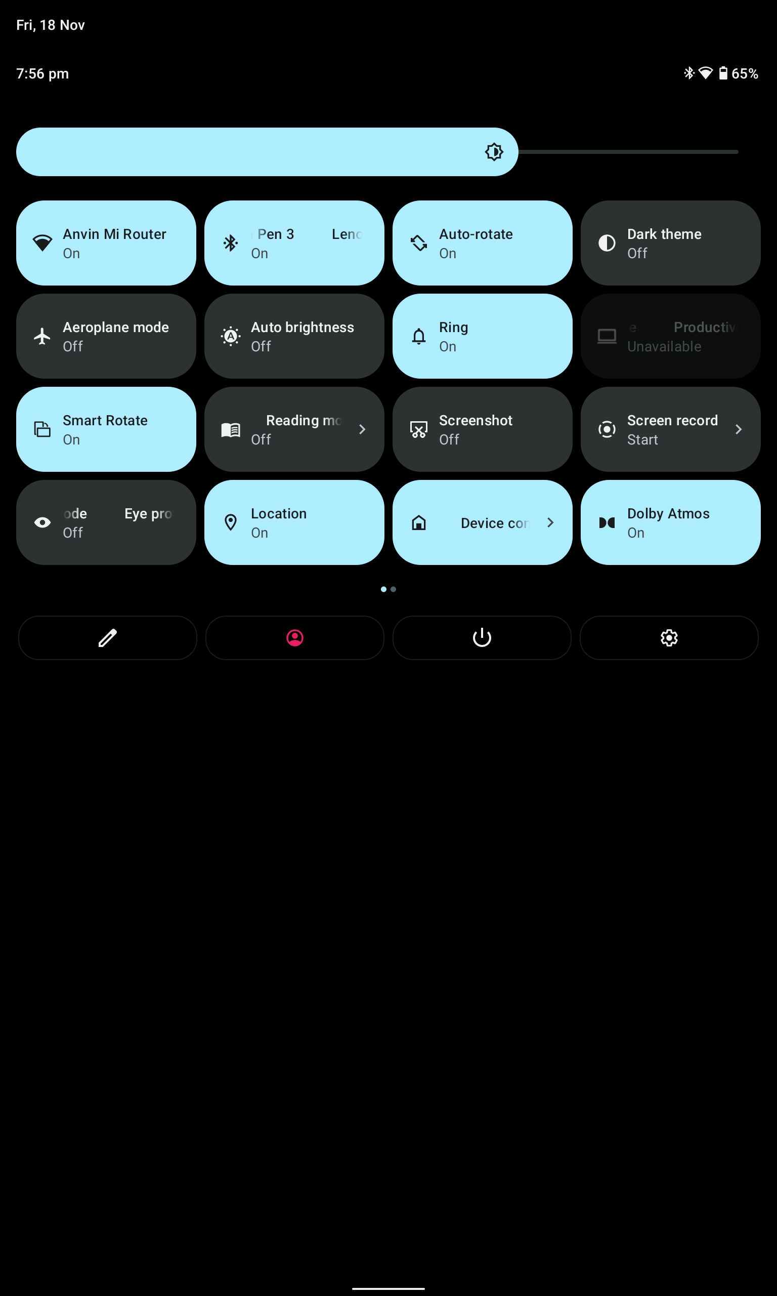 Lenovo Tab P11 Pro (Gen 2) Notifications Pane