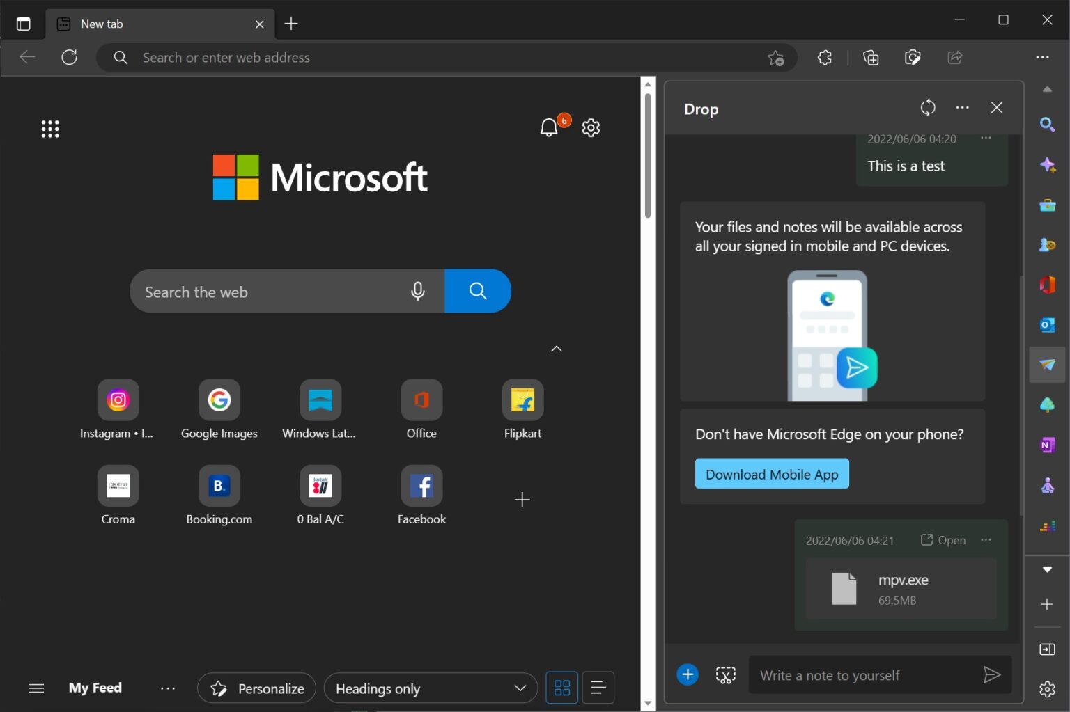 Microsoft Edge 'Drop' feature will allow seamless file sharing between ...