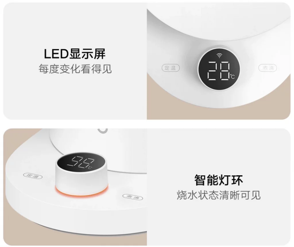 Xiaomi MIJIA Thermostatic Kettle 2 Pro with 1.7L capacity and a LED display  launched - Gizmochina