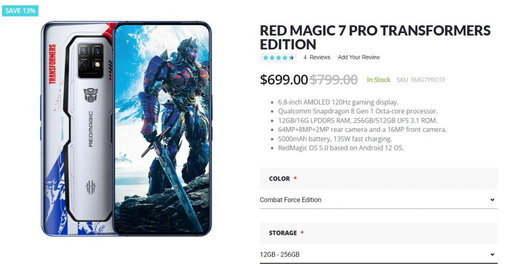 Buy Red Magic 8 Pro+ Transformers Gaming Phone - Giztop