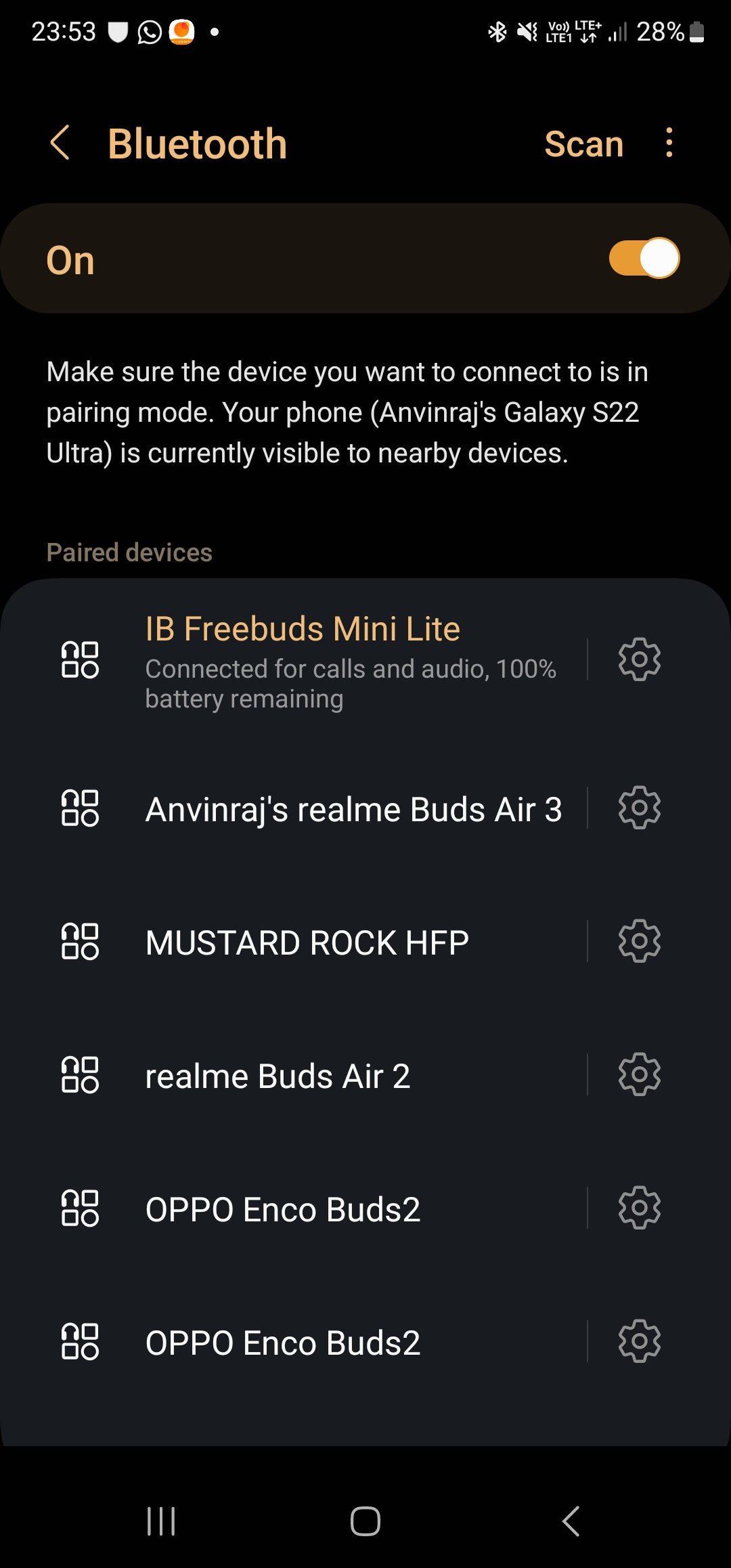 Inbase Buds Mini Lite Bluetooth settings