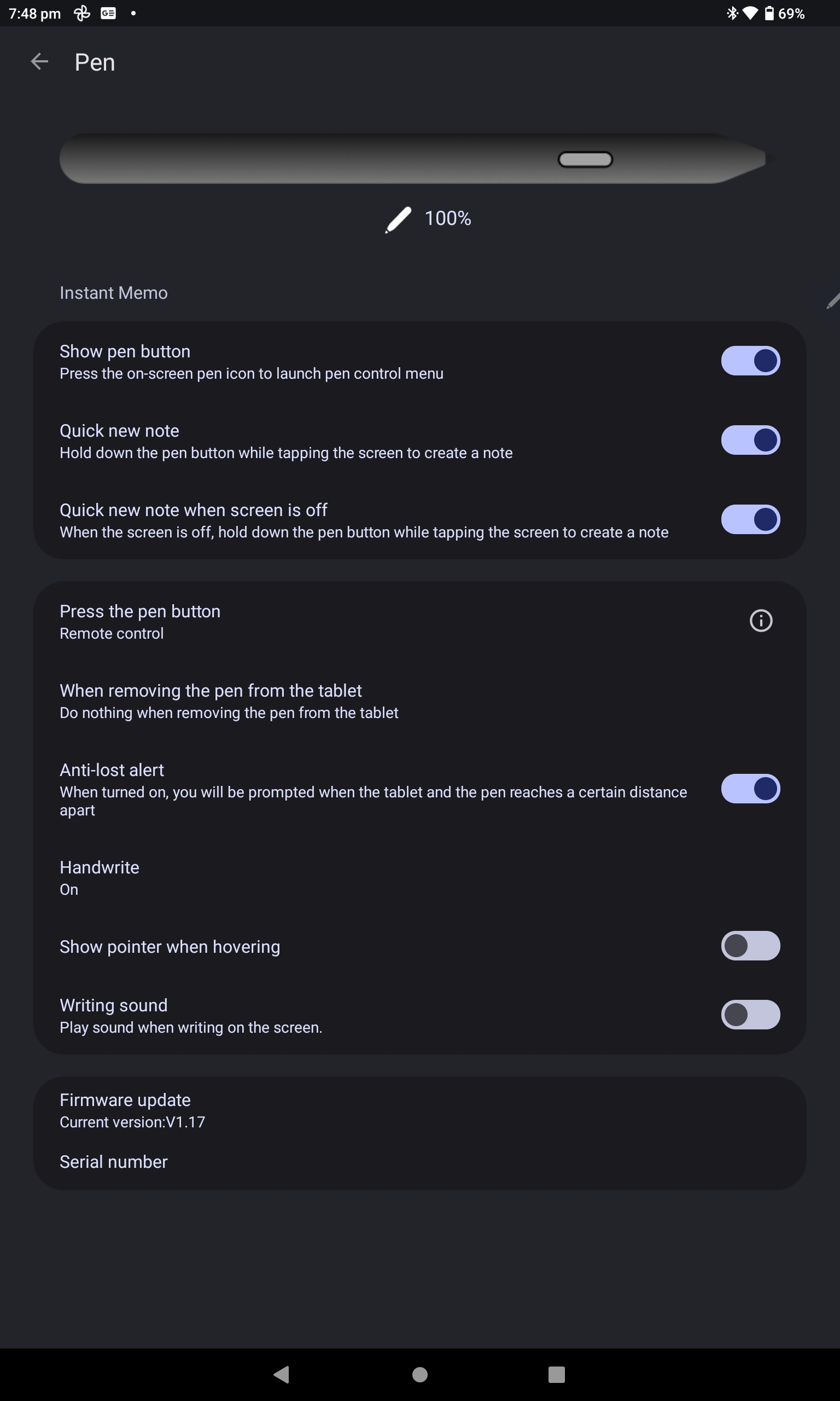 Lenovo Tab P11 Pro (Gen 2) Settings