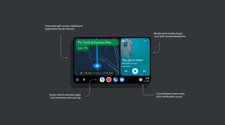 Android Auto'nun Arayüzü Yenilendi! android oto