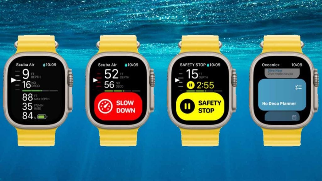 Oceanic+ app on Apple Watch Ultra