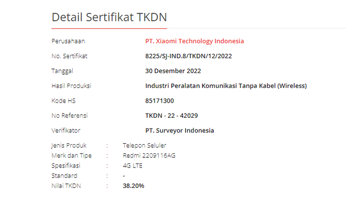 Redmi Note 11 pro 2023 TKDN