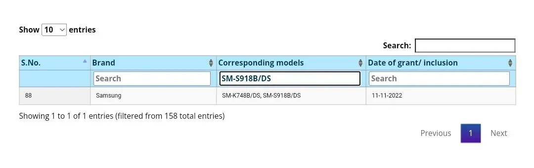 Samsung Galaxy S23 Ultra BIS