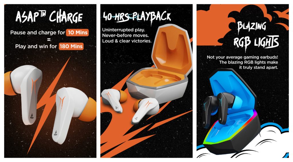 boAt Immortal 121 TWS Gaming Earbuds With Fast Charging, 40h Battery