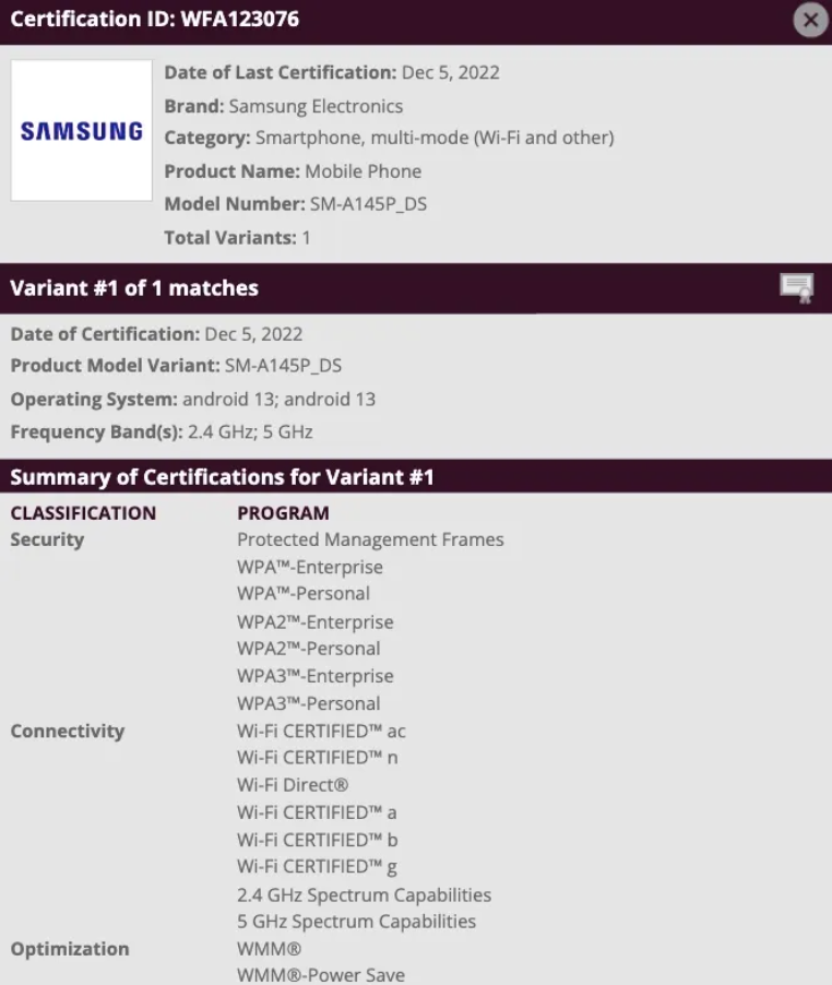 Samsung Galaxy A23 5G got approval from FCC and Bluetooth SIG