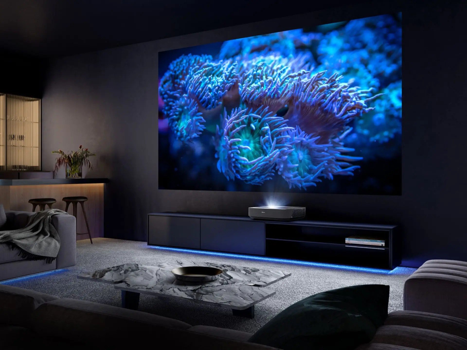 Hisense PL1 4K Laser Ultra Short Throw Projector With 2,100 Lumens Brightness Launched Gizmochina
