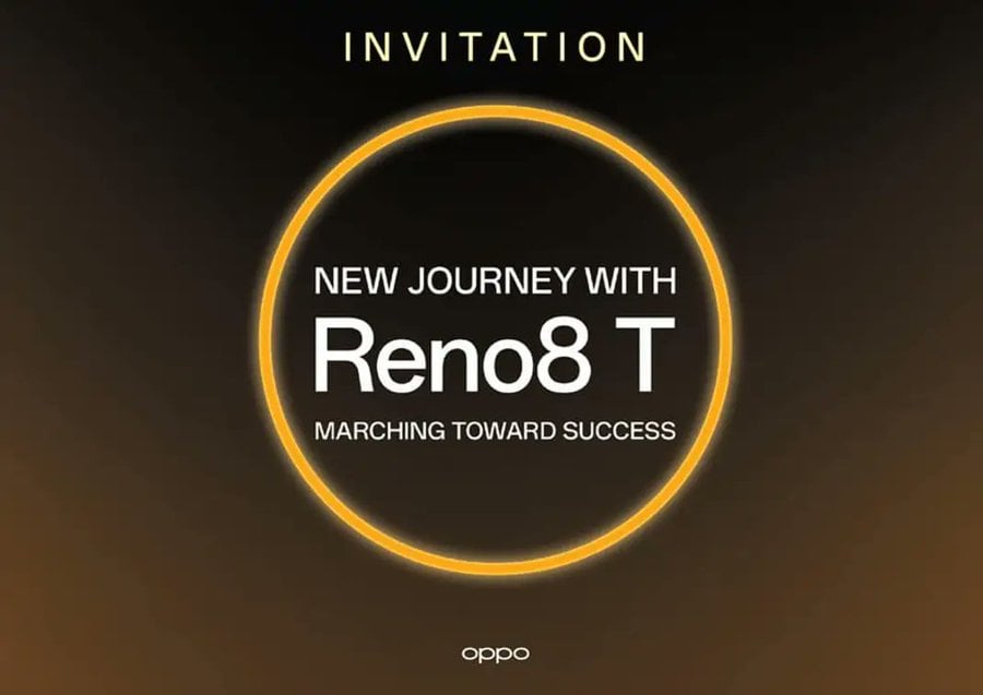 OPPO Reno 8T launch invitation