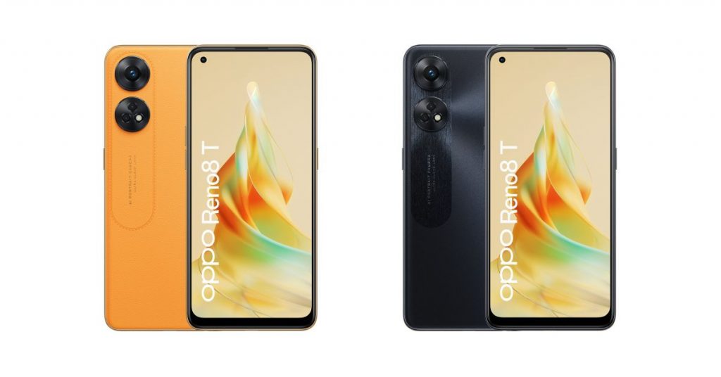 OPPO Reno 8T orange and black