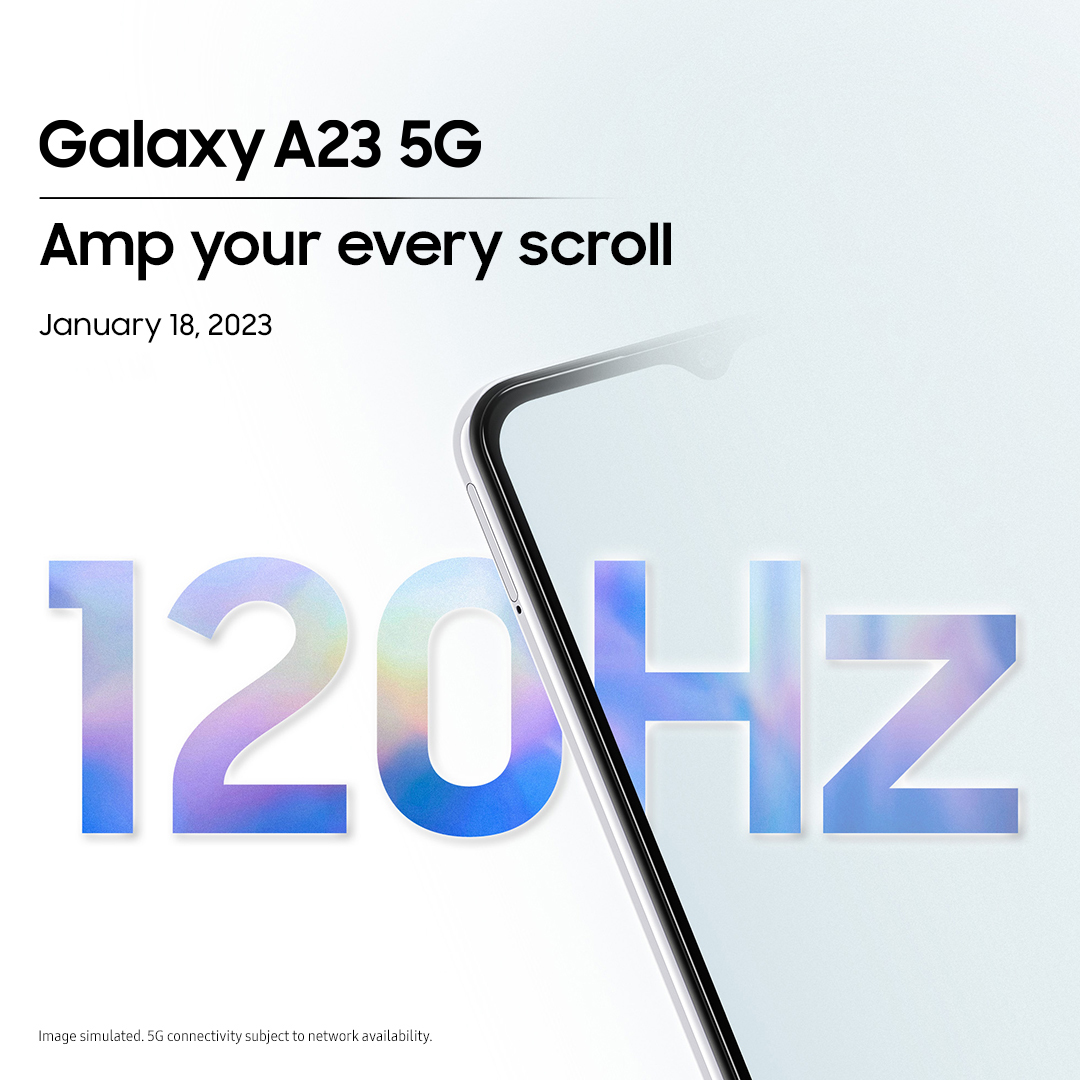 Samsung Galaxy A23 5G 120Hz Display