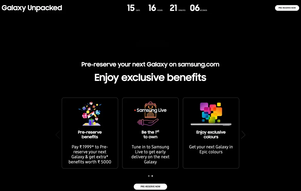 Samsung Galaxy S23 pre-reservationIndia