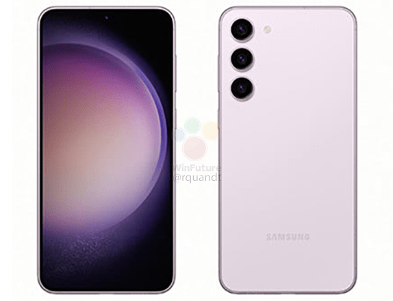 Samsung Galaxy S23 renders Mystic Lilac