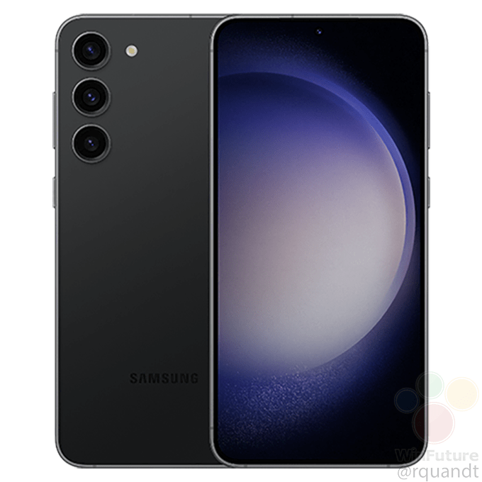 Samsung Galaxy S23 renders Phantom Black
