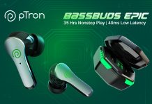 pTron Bassbuds Epic TWS Gaming Earbuds launched in India pTron