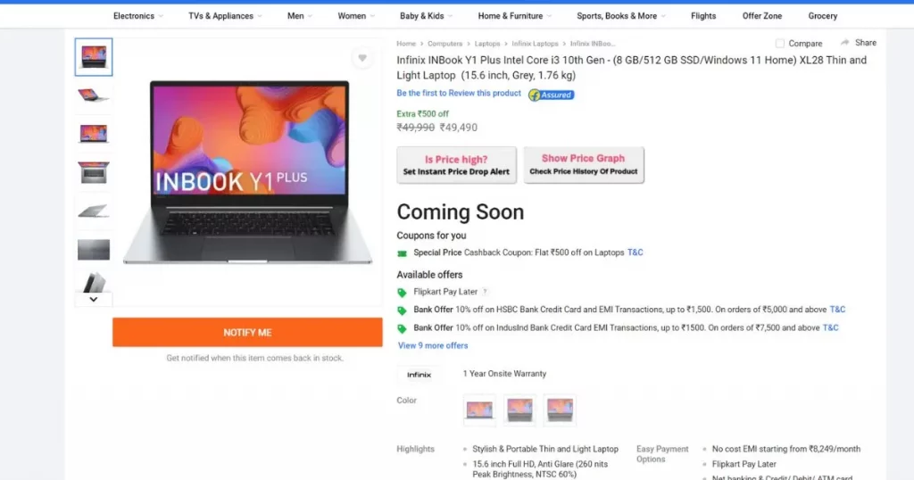 Infinix-InBook-Y1-Plus-Flipkart