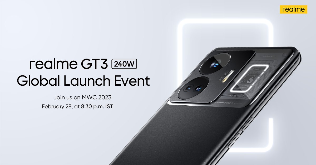 Realme GT 3 Set To Debut Globally At MWC On February 28 - Gizmochina