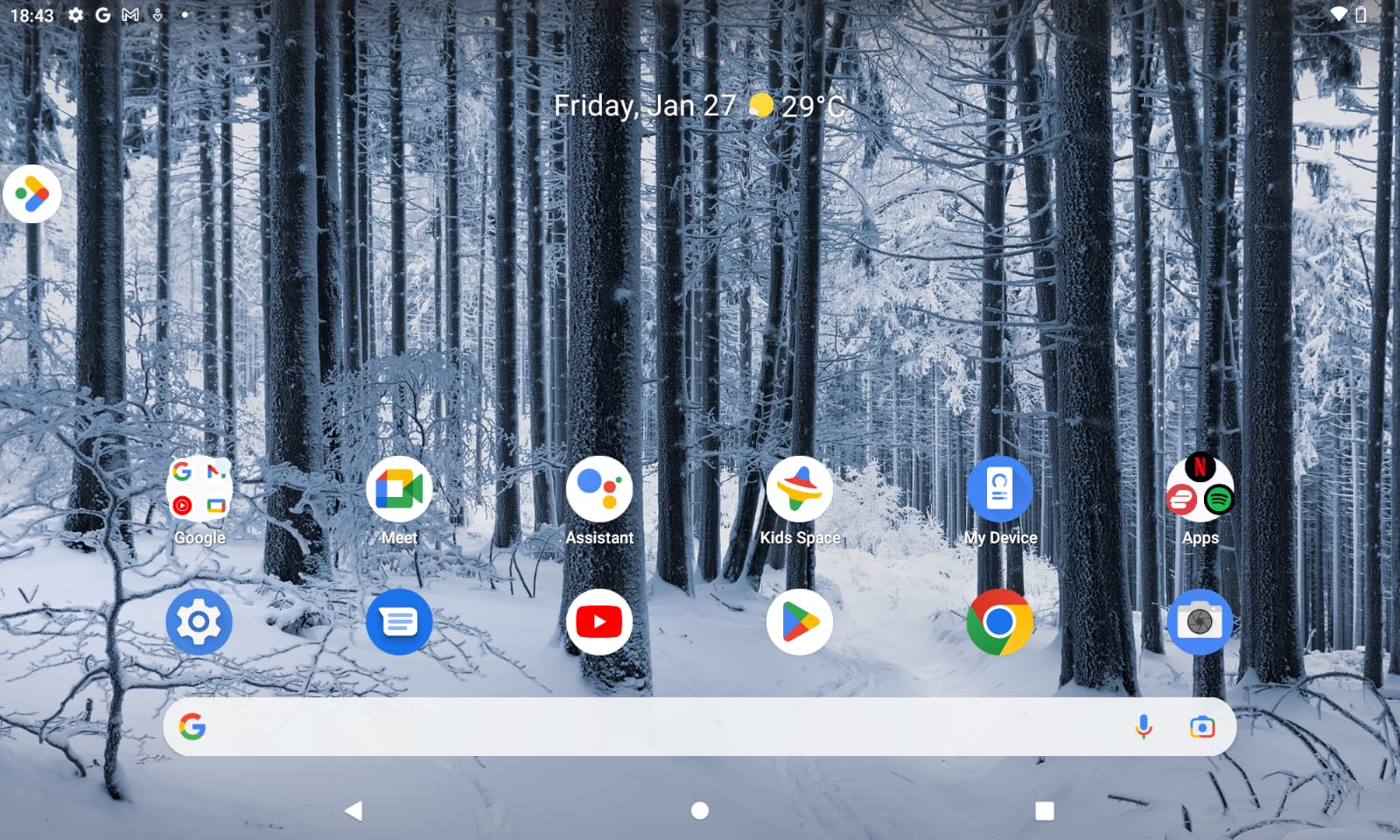 Nokia T21 homescreen