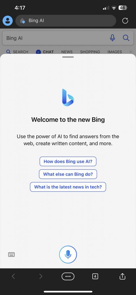 Bing Chat Mobile