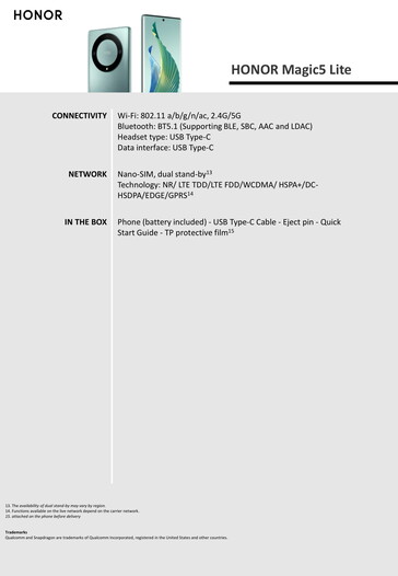 Honor Magic5 Lite