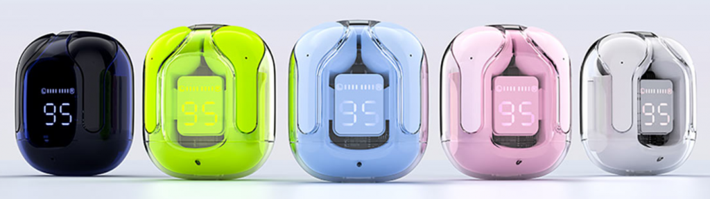 Acefast Crystal T6 TWS earbuds color options