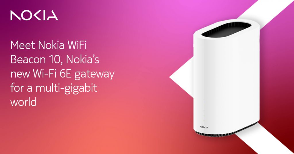 Nokia Beacon 10 Wi-Fi 6E Gateway