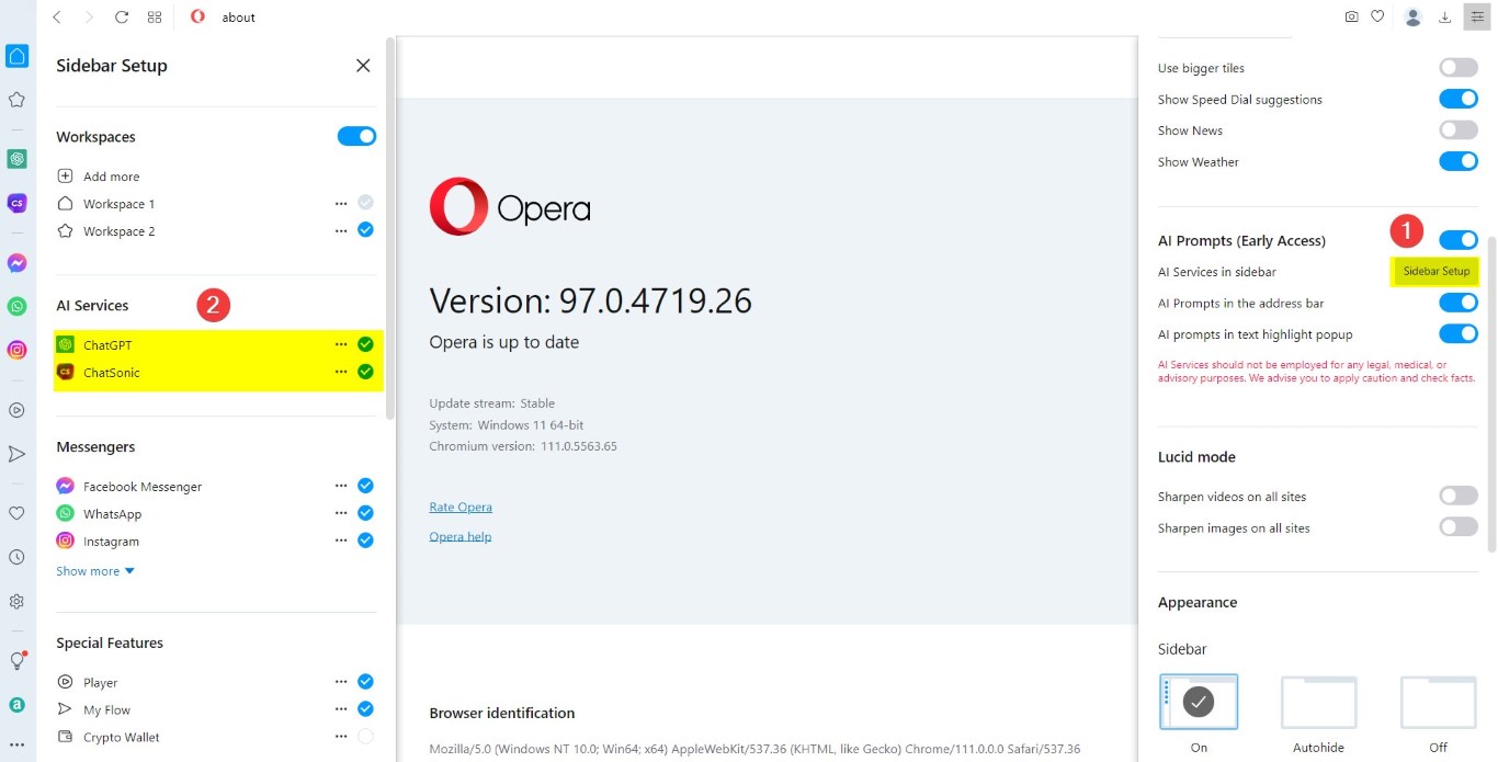 How to Enable ChatGPT (AI Prompts) in Opera Sidebar Gizmochina
